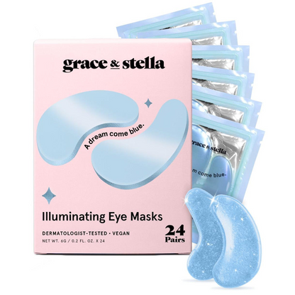 Illuminating Blue Eye Masks (One Pair)