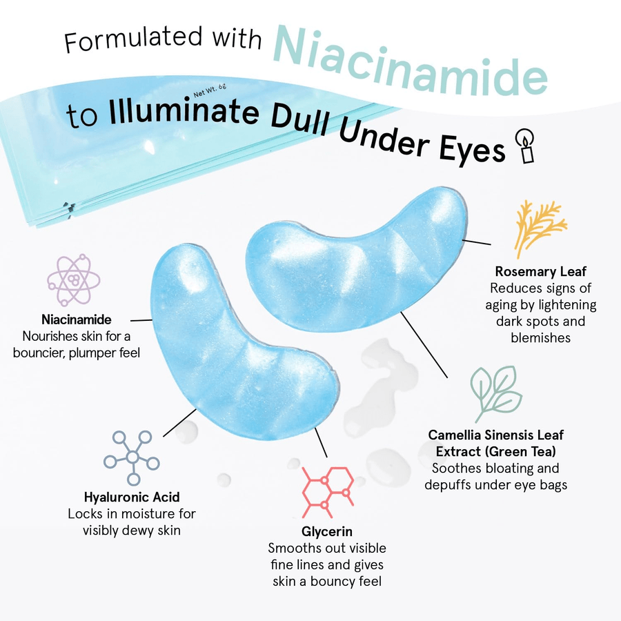Illuminating Blue Eye Masks (One Pair)