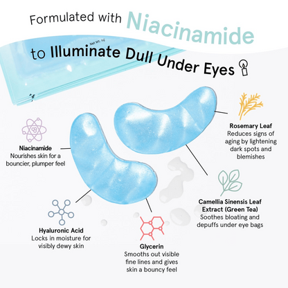 Illuminating Blue Eye Masks (One Pair)