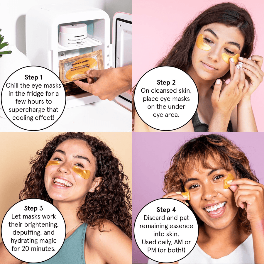 Illuminating Blue Eye Masks (One Pair)